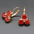 Auskari "Kristāla Lēdija II (Scarlet)" ar Swarovski™ kristāliem